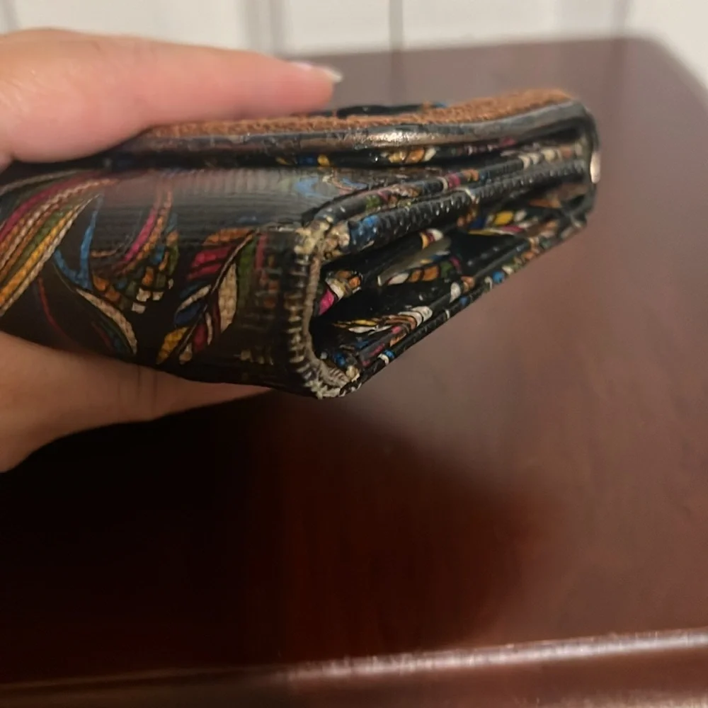 Sakroots Artist Circle Trifold Multicolor Bird Peace Canvas Women's Wallet